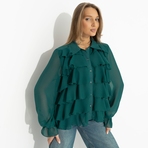 Блуза Гипнотический стиль (зеленая). Состав: 100% полиэстер