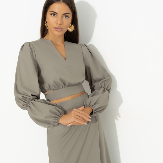 Комплект с юбкой Когда хочешь вау-эффекта (зеленый) 