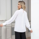 Блуза Стильный выход (вайт, нью). Состав: 95% п/э, 5% эластан