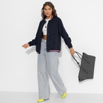 Бомбер Любуйся мной (синий). Состав: 60% полиэстер, 37% вискоза, 3% спандекс