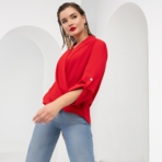 Блуза Гордость и убеждение (маковый цвет). Состав: 100% п/э