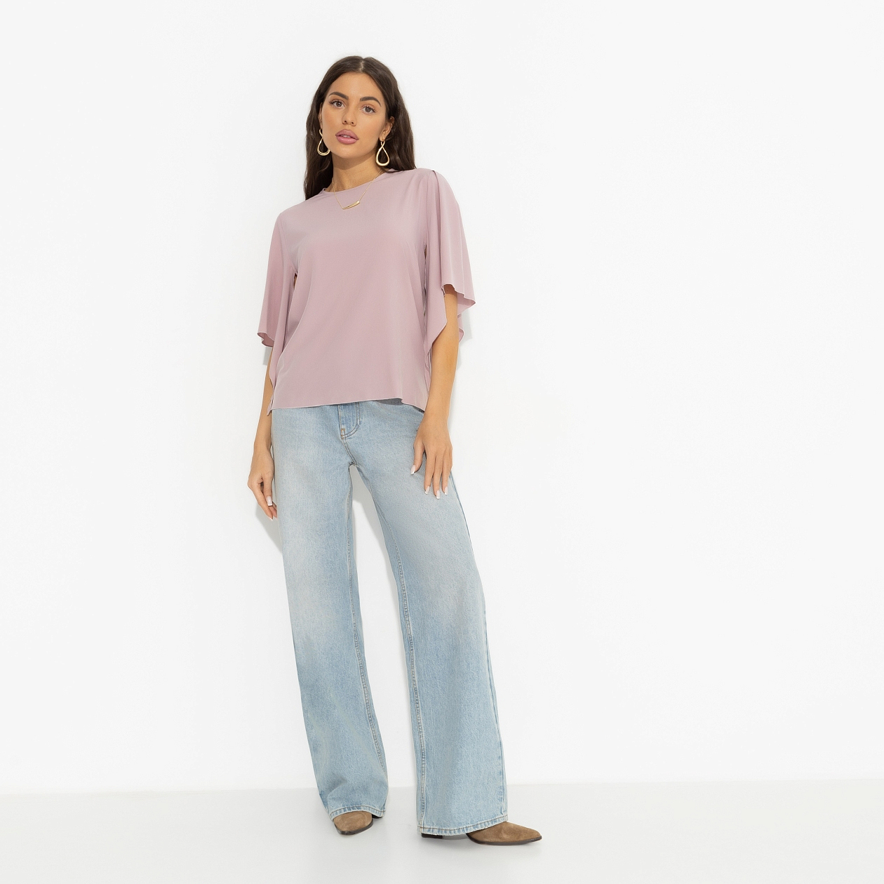 Блуза Значение моды. Состав: 95% п/э, 5% эластан