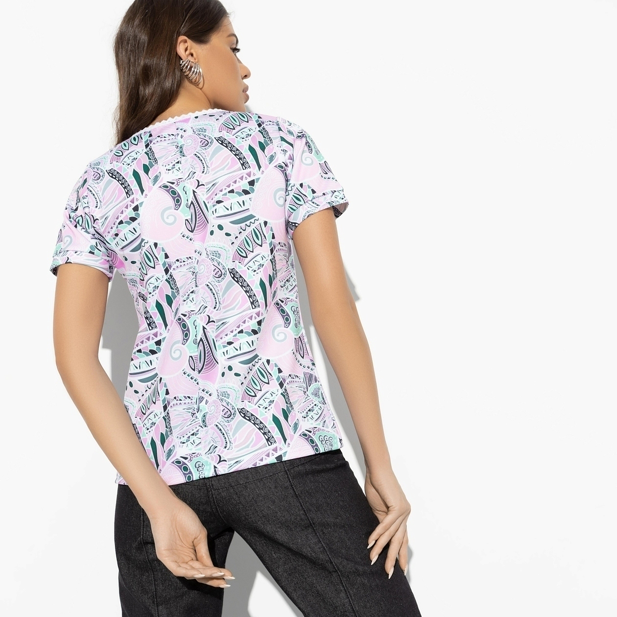 Футболка Любовь рядом (нежная). Состав: 95% п/э, 5% спандекс