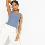 Безупречный силуэт (пасмурное небо). Купить женский Топ оптом от производителя.