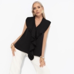 Блуза Мелодия стиля (black). Состав: 100% полиэстер