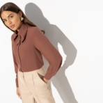 Блуза Неожиданный эффект (super). Состав: 95% полиэстер, 5% эластан