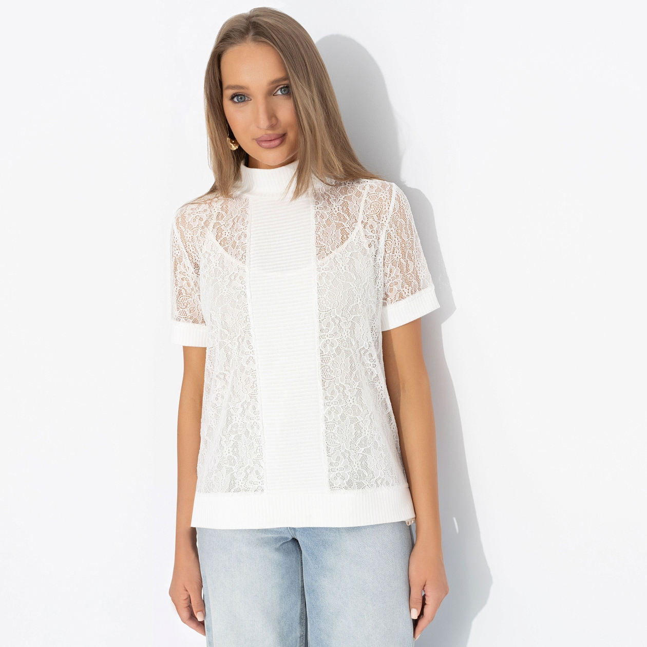 Футболка Фирменное приветствие (white). Состав: 65% п/э, 30% ангора, 5% спандекс