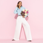 Брюки Легкой походкой (white). Состав: 60% полиэстер, 37% вискоза, 3% спандекс