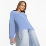 Блуза Сбежим из офиса (chic sky). Состав: 95% п/э, 5% спандекс