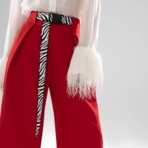 Брюки Lifestyle (рэд, с поясом). Состав: 60% полиэстер, 37% вискоза, 3% спандекс