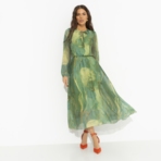 Платье Летящие мгновения (green, new). Состав: 100% полиэстер
