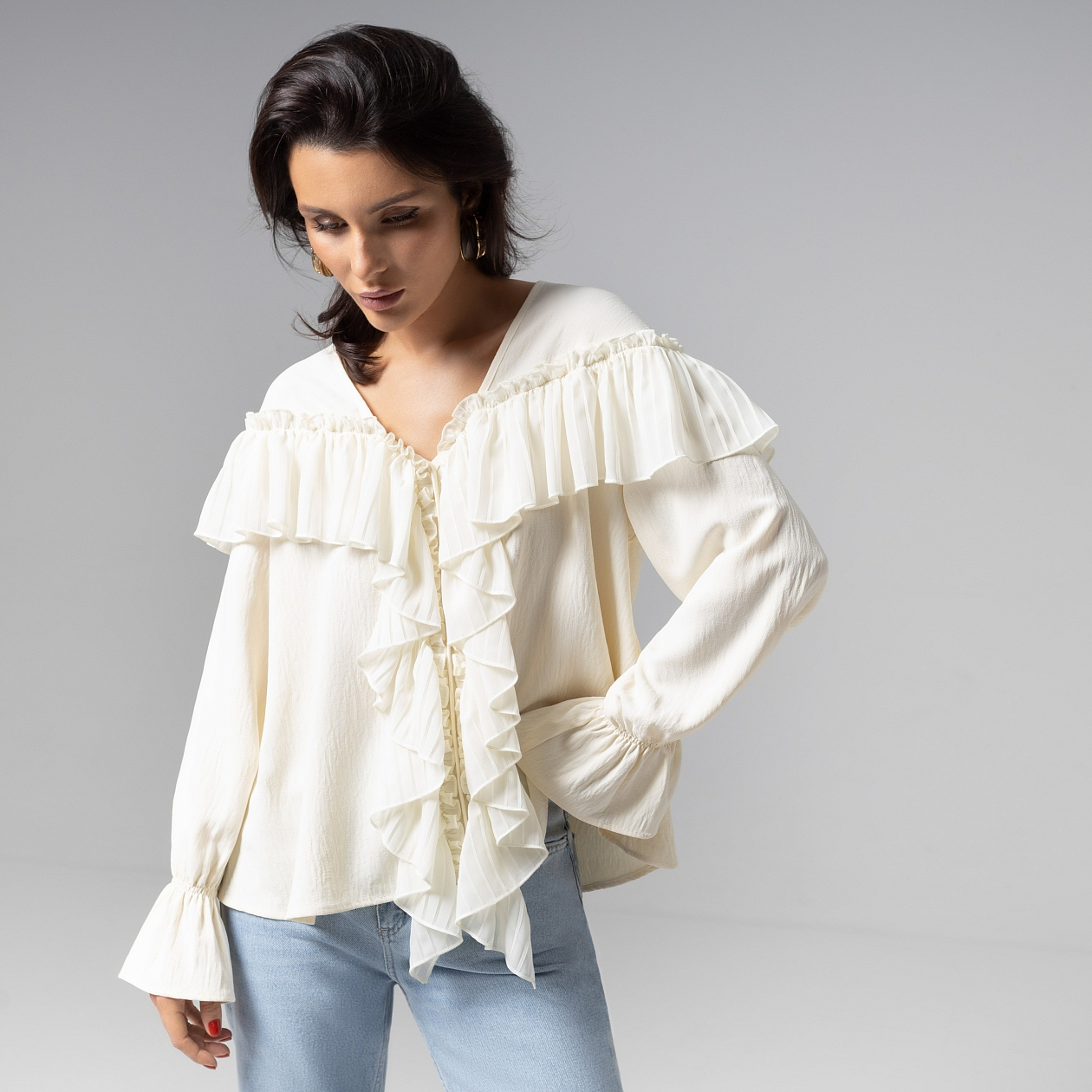 Блуза Чистый Vogue. Состав: 75% п/э, 23% вискоза, 2% спандекс