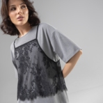 Футболка Модный тандем (2 в 1). Состав: 75% полиэстер, 20% вискоза, 5% спандекс