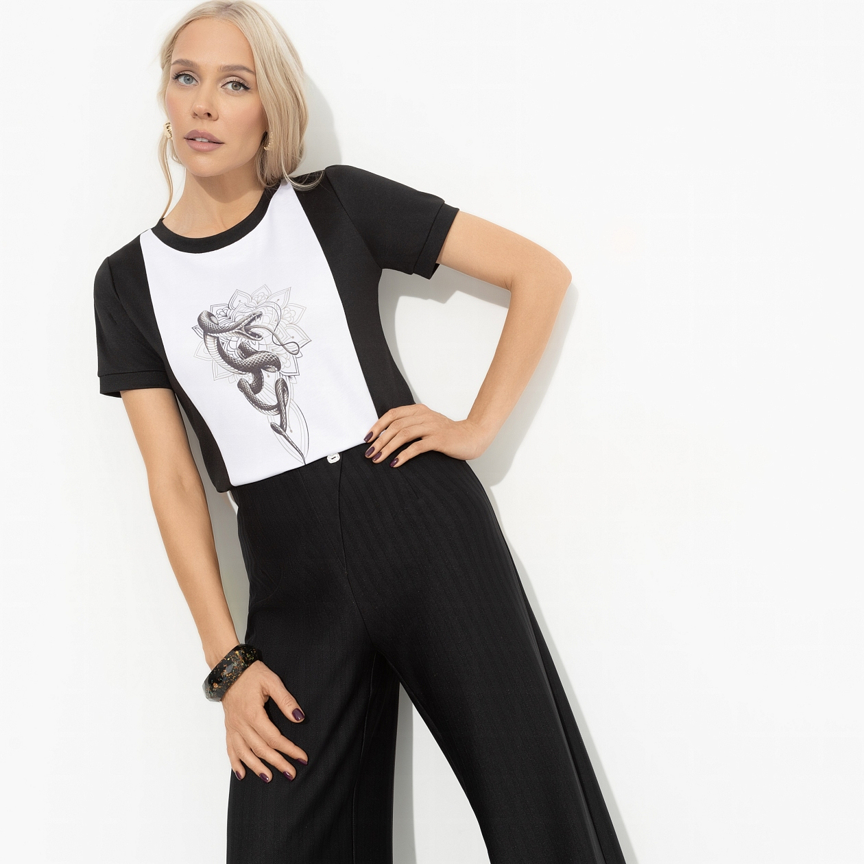 Футболка Я так хочу (snake). Состав: 65% п/э, 30% вискоза, 5% стрейч