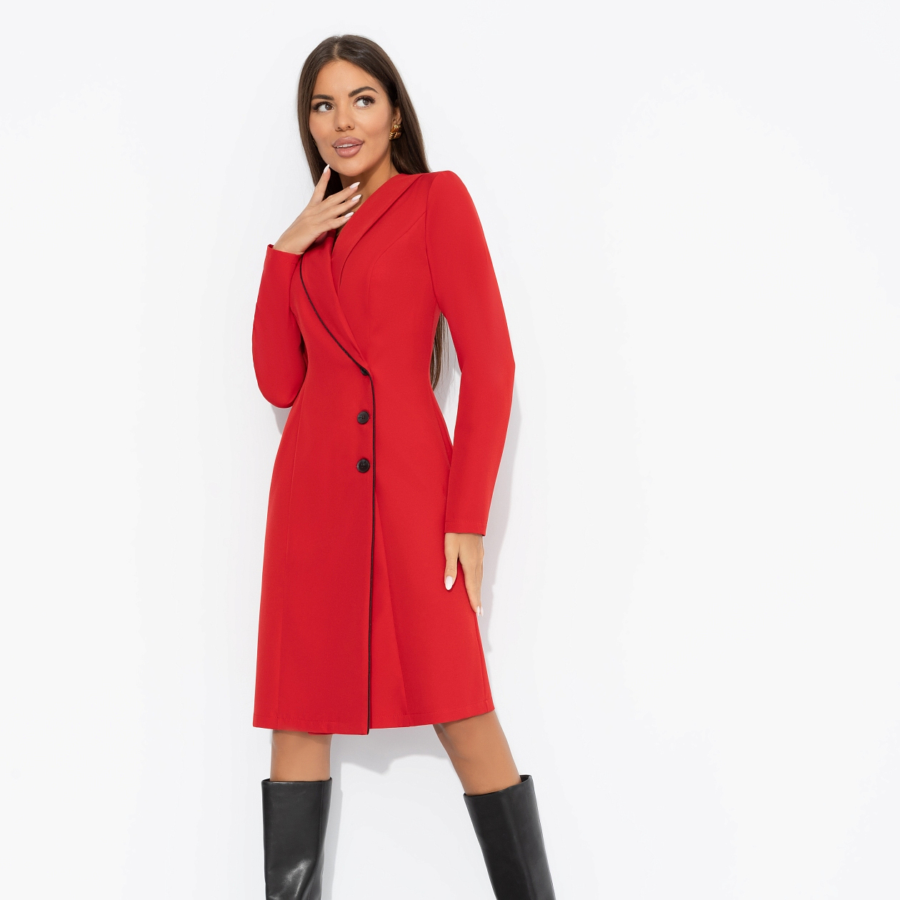 Платье Судьбоносное решение (red). Состав: 60% п/э, 37% вискоза, 3% спандекс