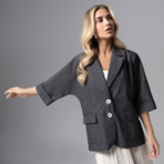 Жакет Джинсовый стиль (черный). Состав: 95% хлопок, 5% спандекс