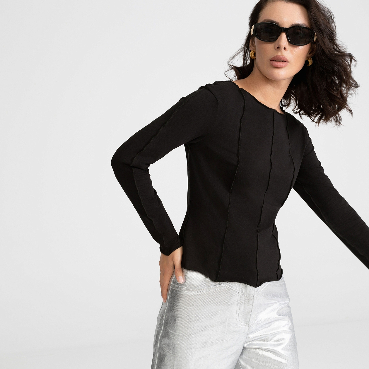 Лонгслив Громкий тренд (fashion). Состав: 95% хлопок, 5% лайкра