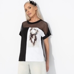 Футболка Ты в деле (girl). Состав: 65% п/э, 30% вискоза, 5% стрейч