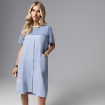 Платье-рубашка Вдохновение лета. Состав: 70% хлопок, 28% полиэстер , 2% спандэкс