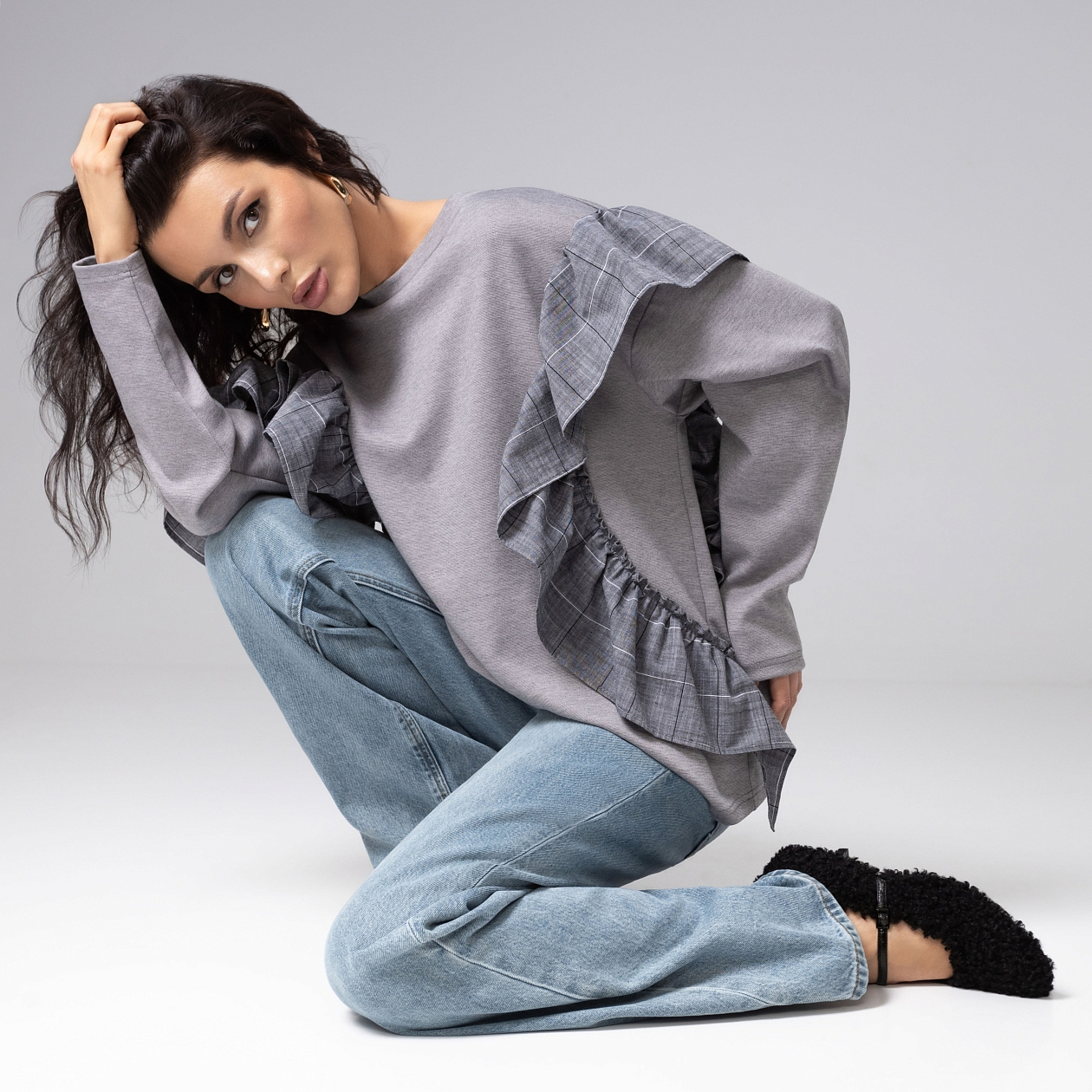 Лонгслив Гардеробная магия. Состав: 65% п/э, 30% вискоза, 5% спандекс