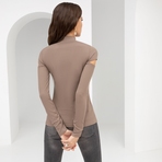 Водолазка Модный витамин (капучино). Состав: 65% п/э, 30% вискоза, 5% спандекс