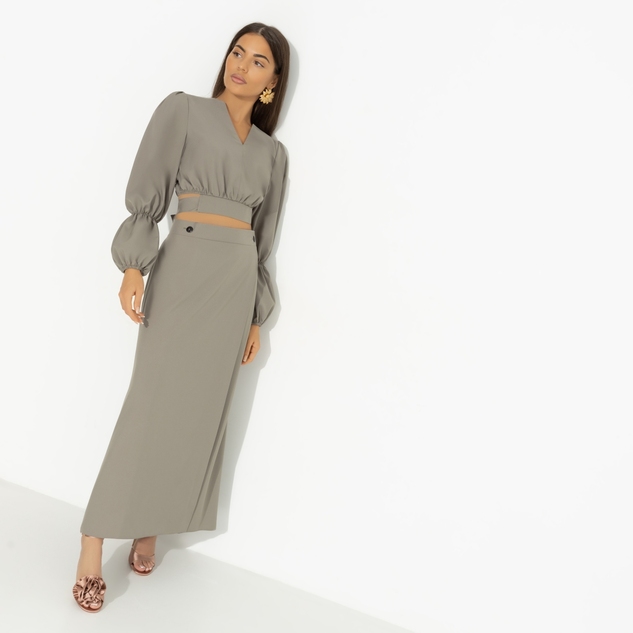 Комплект с юбкой Когда хочешь вау-эффекта (зеленый) 