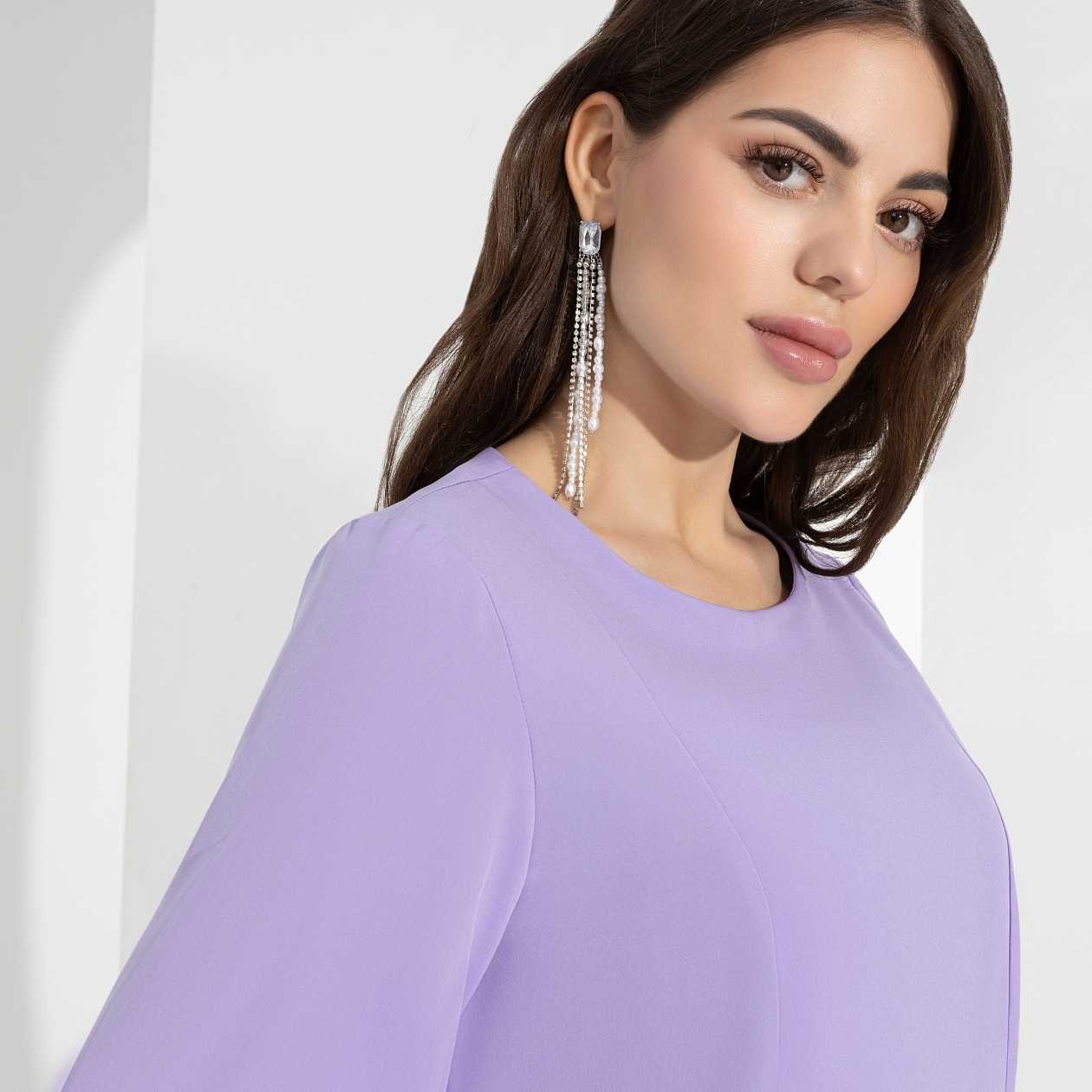 Блуза Способ очарования (sweet lilac). Состав: 95% п/э, 5% эластан