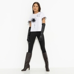 Футболка Прекрасна и непредсказуема. Состав: 65% п/э, 30% вискоза, 5% стрейч