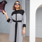 Платье Идеальный фасон (француженка, с поясом). Состав: 60% п/э, 37% вискоза, 3% спандекс