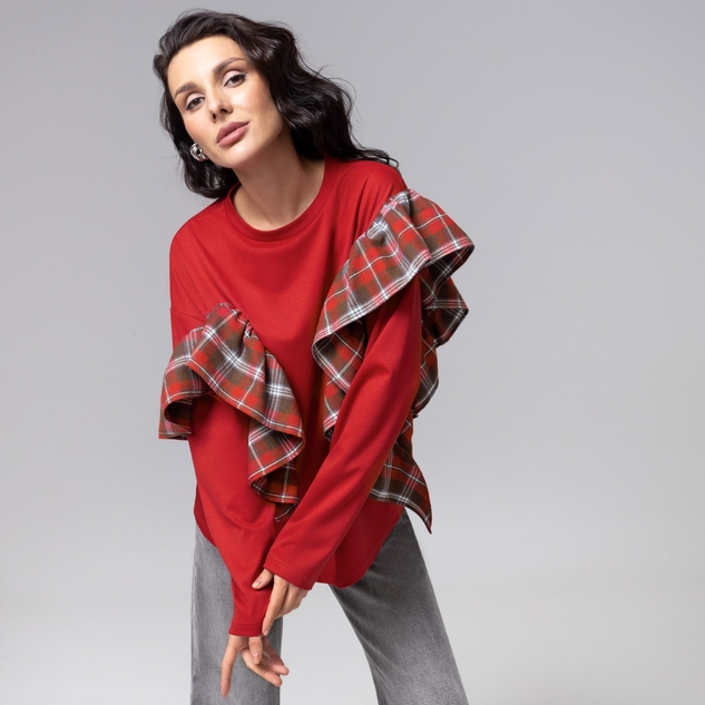 Лонгслив Гардеробная магия (красный) 