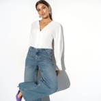 Блуза Стильный диалог (вайт). Состав: 95% п/э, 5% эластан