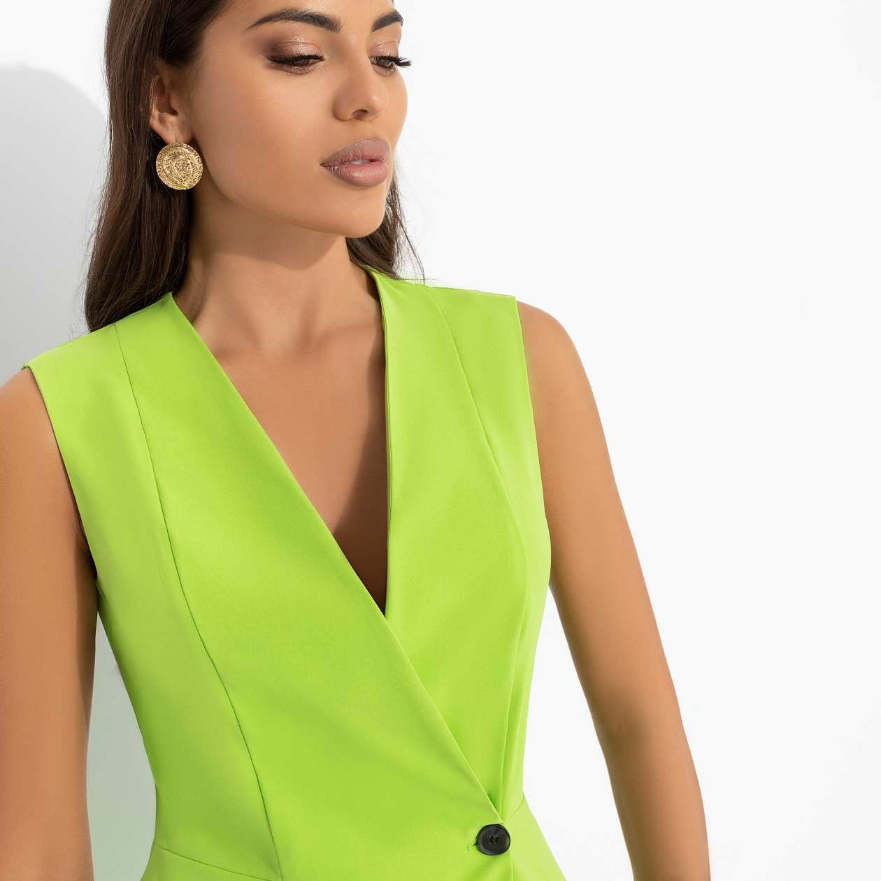 Стильный лидер (лайм). Состав: 72% п/э, 22% вискоза, 6% спандекс