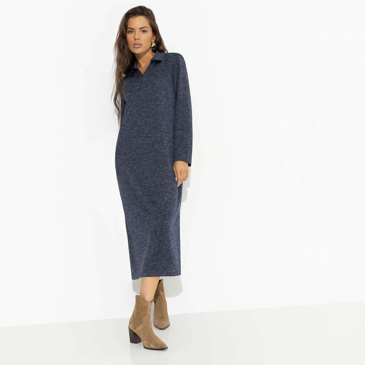 Платье Модное поколение (blue). Состав: 65% полиэстер, 30% вискоза, 5% эластан