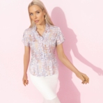 Блуза Лёгкий шик, тяжёлый эффект (голубая). Состав: 97% вискоза, 3% нейлон