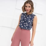 Блуза Легкое настроение (незабываемая). Состав: 95% п/э, 5% спандекс