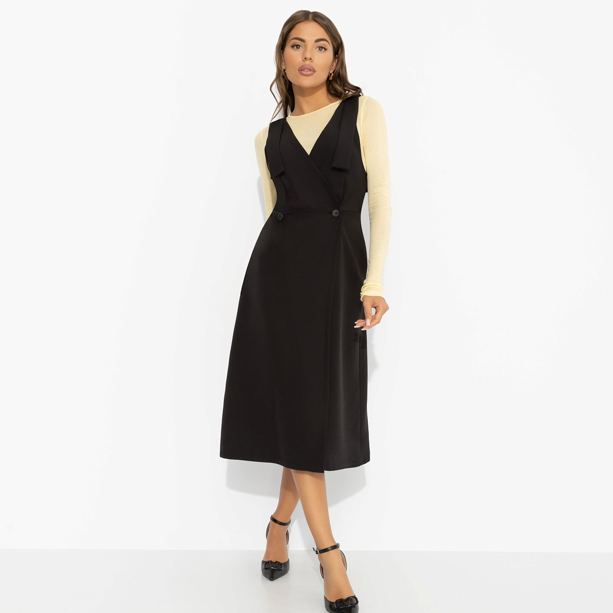 Сарафан Мисс Исключительность (new с поясом). Состав: 67% полиэстер, 30% вискоза, 3% спандекс