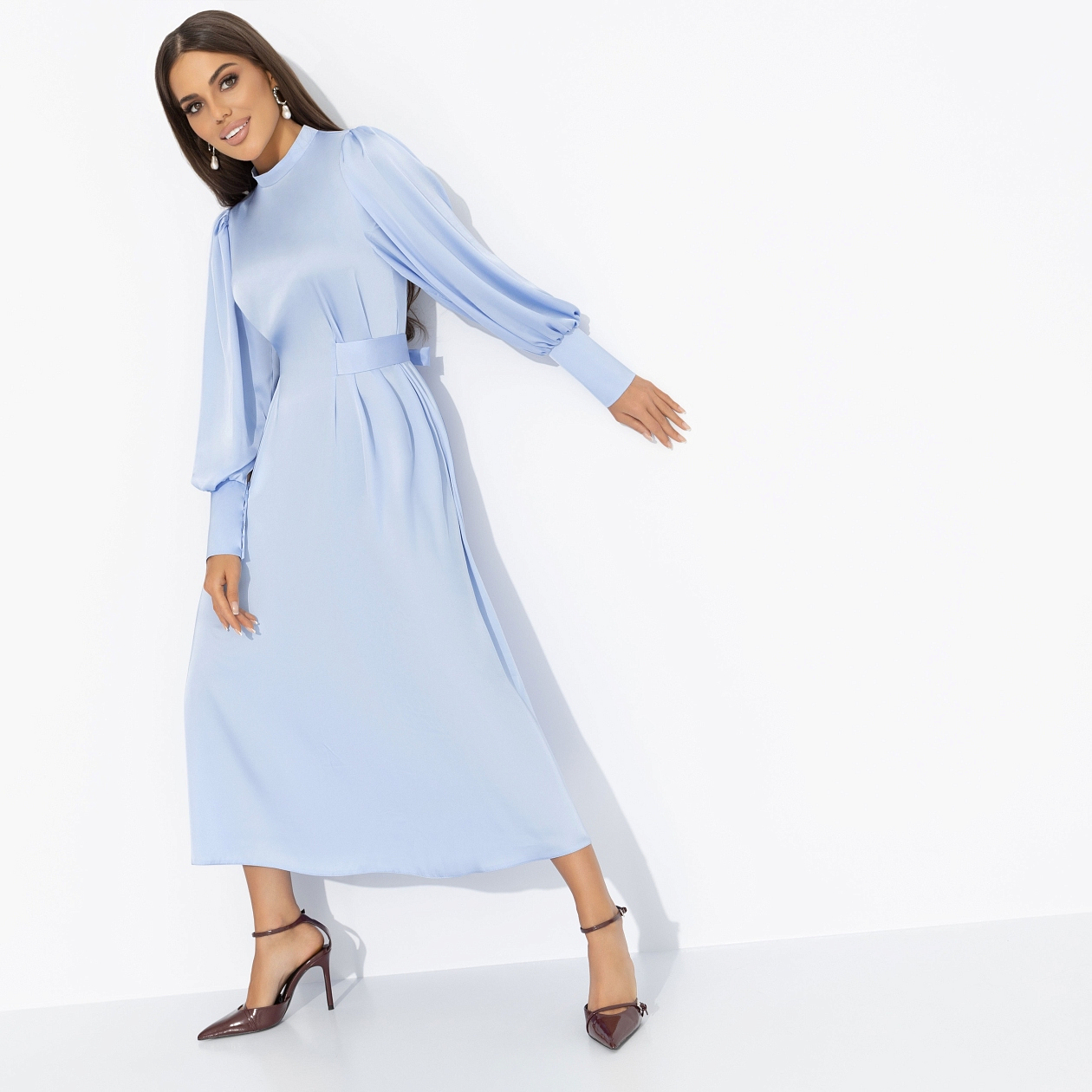 Платье Притяжение элегантности (голубая симфония). Состав: 100% полиэстер