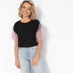 Футболка Мелькать на экранах. Состав: 65% п/э, 30% вискоза, 5% стрейч