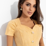 Костюм с юбкой Любовь вне правил (2 в 1, желтый). Состав: 98% п/э, 2% спандекс