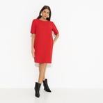 Платье Виртуальные будни (red). Состав: 60% п/э, 37% вискоза, 3% спандекс