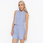 Комплект с шортами Любоваться собой (полоска, 2 в 1). Состав: 55% хлопок, 45% полиэстер