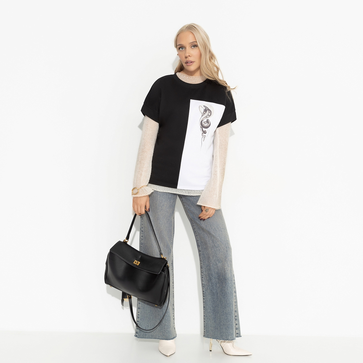 Футболка Ты в деле (snake). Состав: 65% п/э, 30% вискоза, 5% стрейч