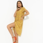Платье Мечтательная (желтый). Состав: 100% полиэстер