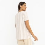 Туника Лучше некуда (в полоску). Состав: 80% п/э, 15% лен, 5% эластан