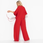 Брючный костюм Энергия цвета (red, 2 в 1). Состав: 65% п/э, 30% вискоза, 5% эластан