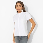 Блуза Модный приём (белая). Состав: 90% хлопок, 10% полиэстер