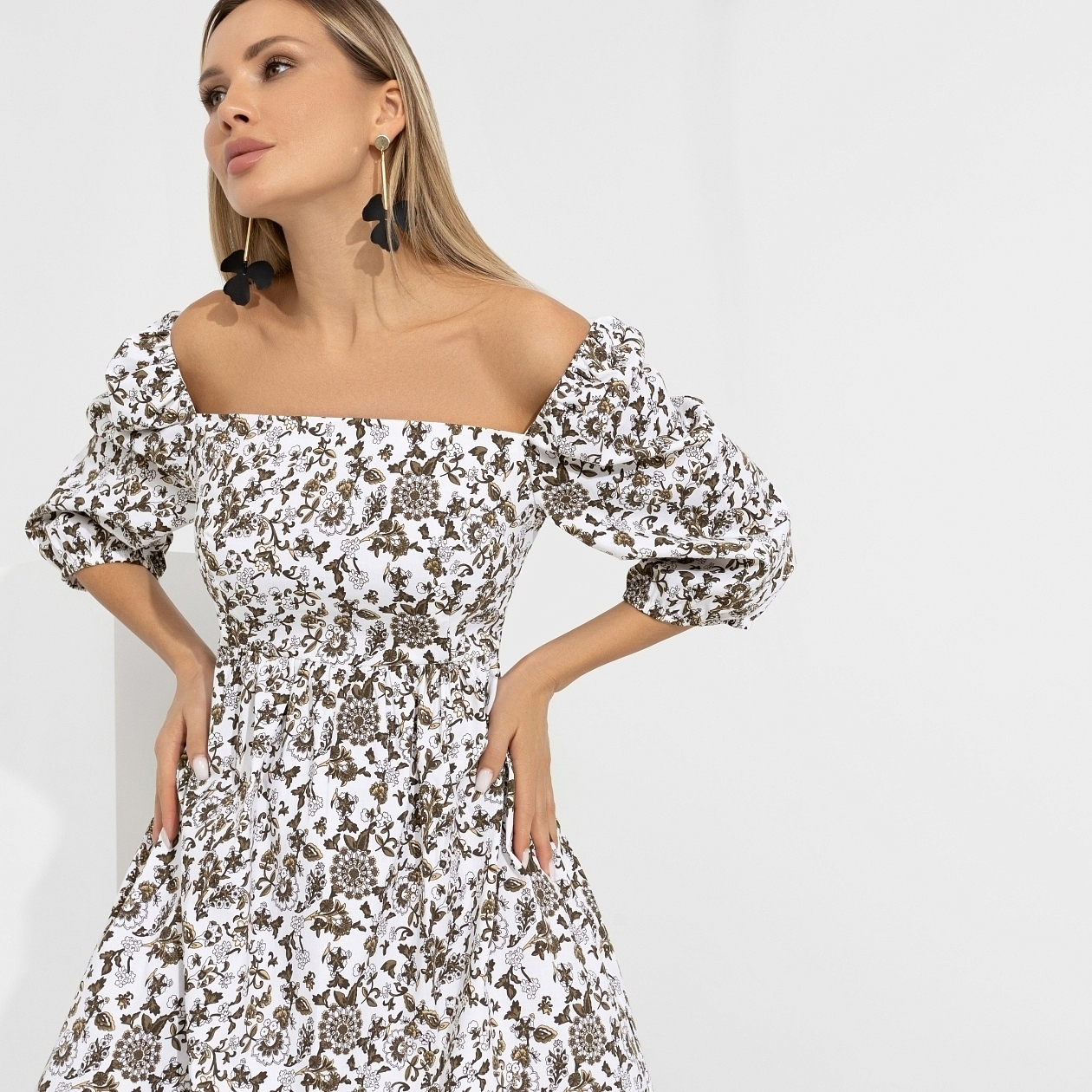 Платье Счастливый момент (великолепная). Состав: 70% хлопок, 27% полиэстер, 3% эластан