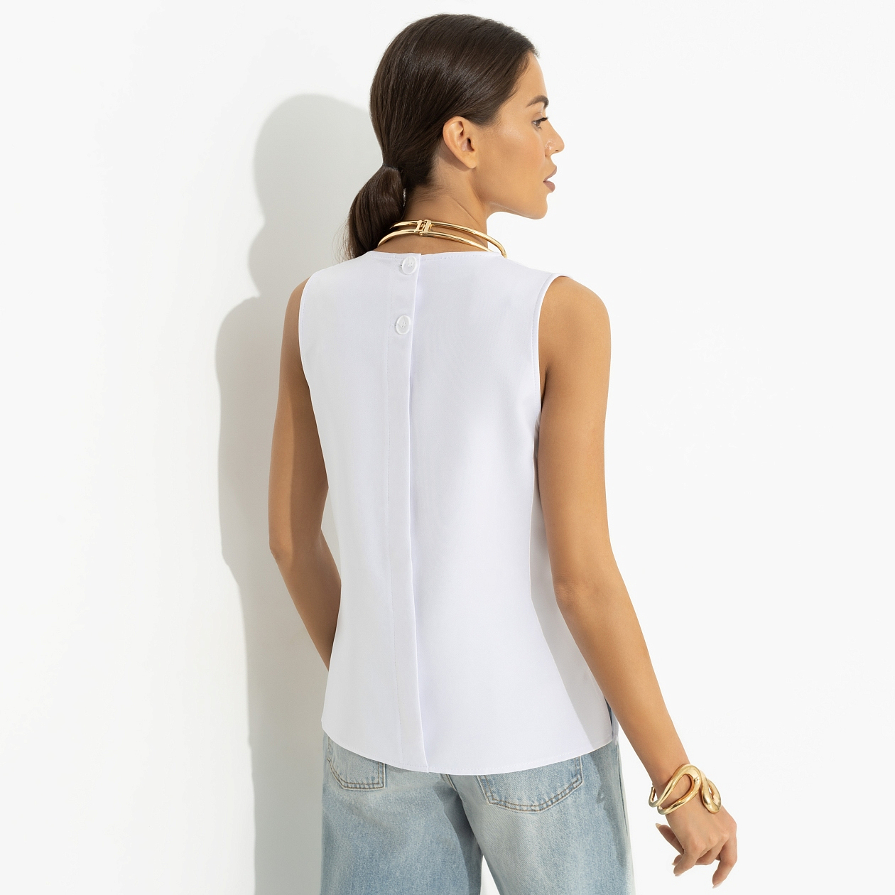 Блуза Счастье с тобой (белая). Состав: 60% полиэстер, 37% вискоза, 3% спандекс