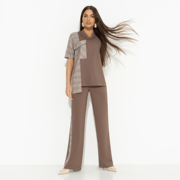 Брючный костюм Современная утонченность (brown, 2 в 1) 