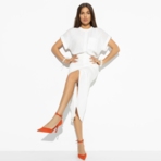 Блуза Изящный намёк. Состав: 80% п/э, 15% лен, 5% спандекс